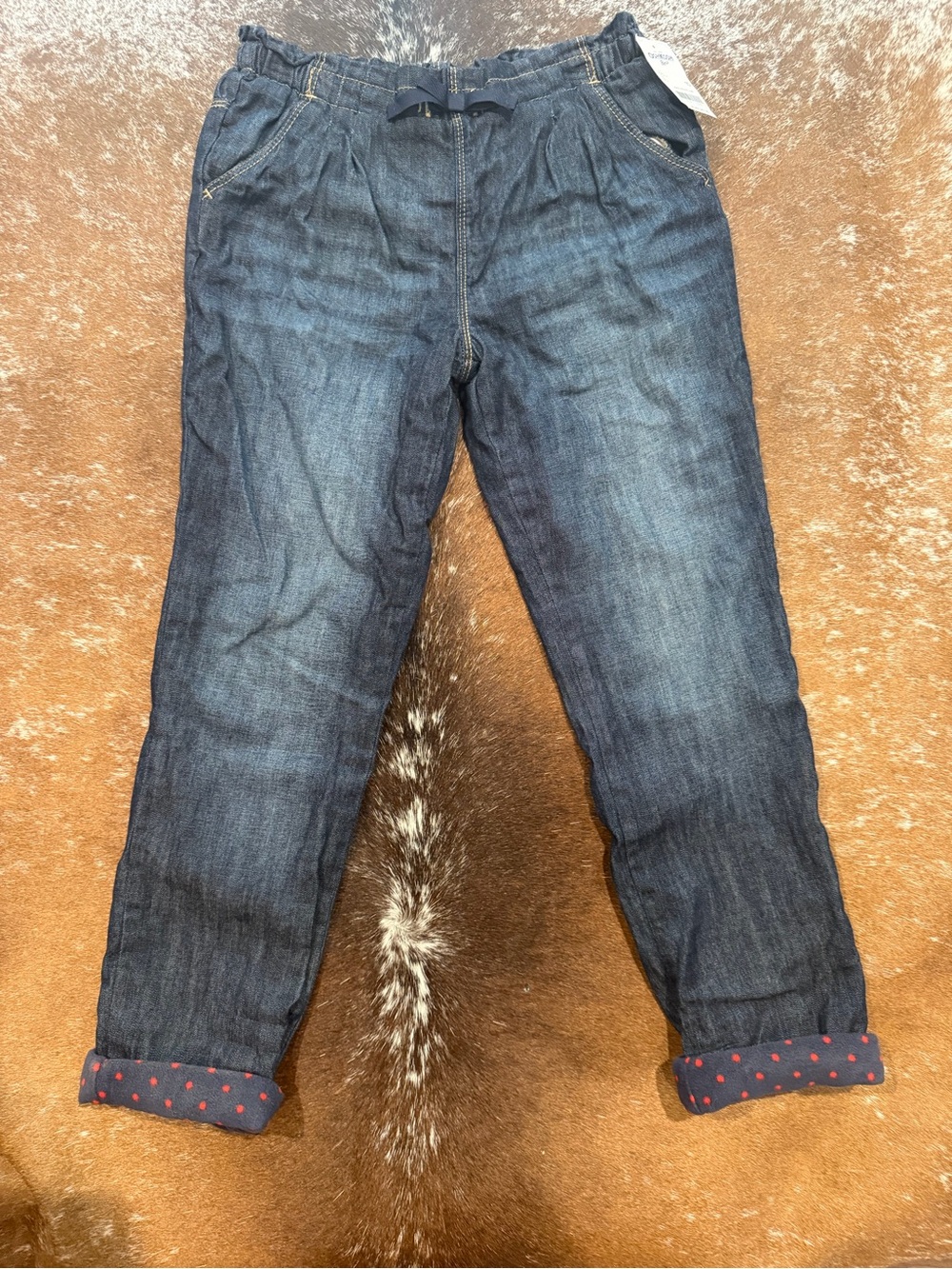 Carter’s Girls Size 10 Fleece-Lined Pull-On Jeans NWT